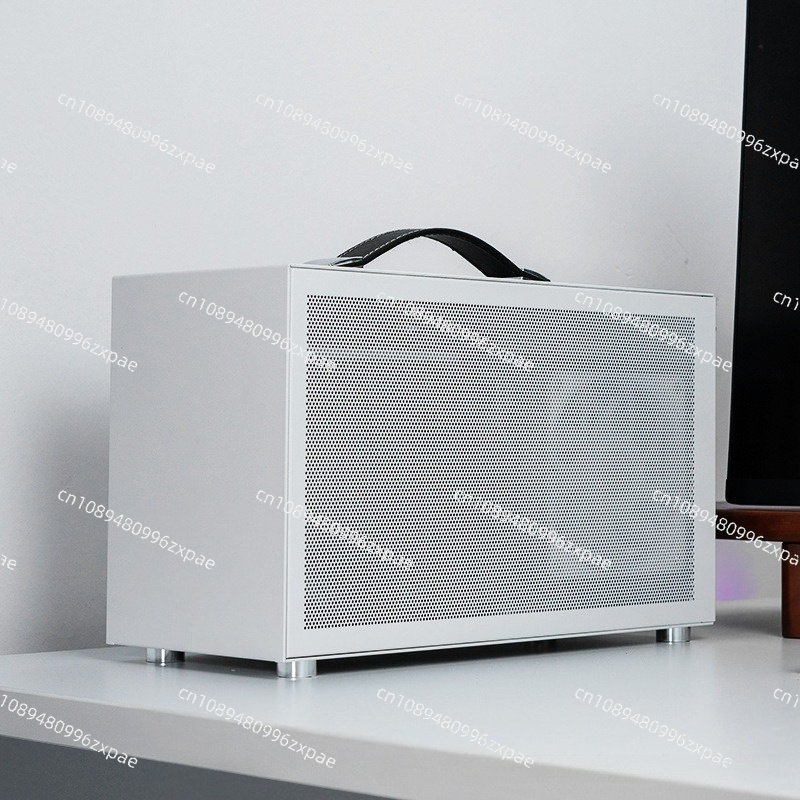 Mini Itx Case With Handle Portable - ミニITX PCケース、持ち運び可能なハンドル付き、デュアルメッシュパネル、アルミニウム製、デスクトップ用シャーシ、中立的な輸出用パッケージ